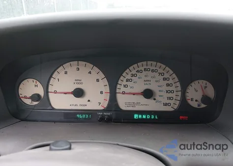 2000 Chrysler Town & Country Limited from USA, damaged, VIN 1C4GP64L7YB696423